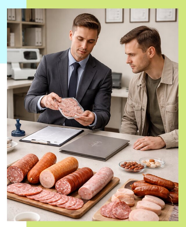 Сертификация колбасных изделий в Изобильном от 7791 р. | Алешин-Збл