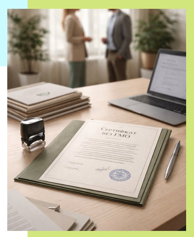 Сертификат без ГМО в Изобильном от 7791 р. оформить срочно Алешин-Збл