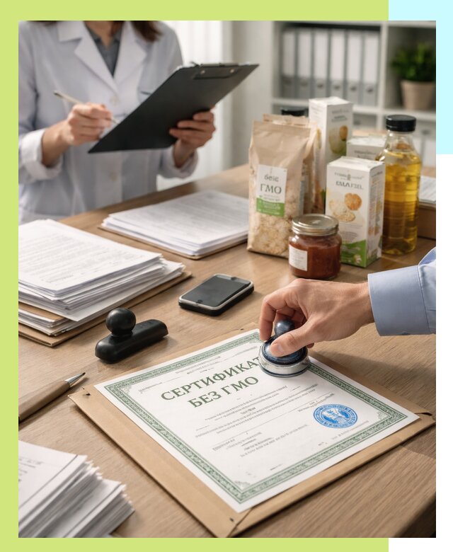 Получение сертификата Без ГМО для продукции в Изобильном